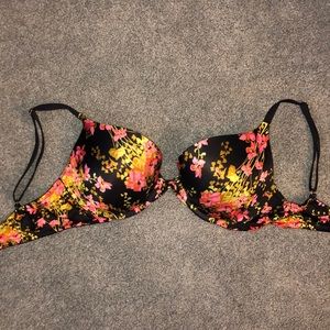 Floral push-up bra